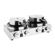 Buffalo Double Round Belgian Waffle Maker