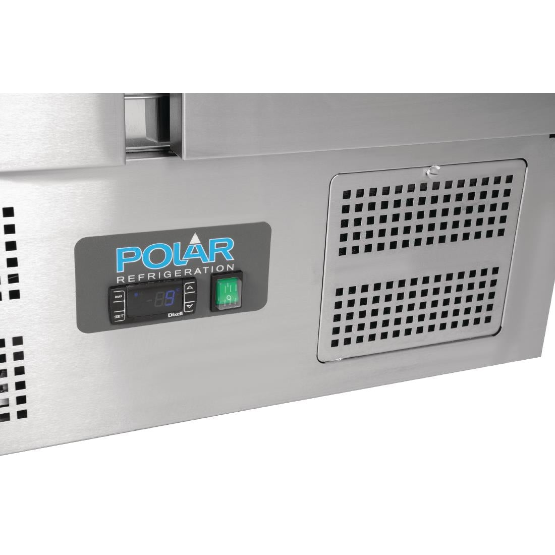Polar G-Series Double Door Counter Fridge with Granite Work Top 240Ltr