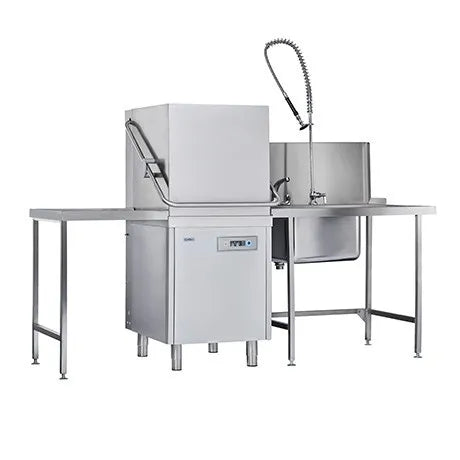 Classeq P500AWS-12 500mm 18 Plate WRAS Approved Passthrough Dishwasher With Drain Pump, Break Tank, Rinse Boost Pump And Integral Water Softener
