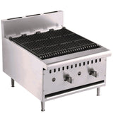 Experience Exceptional Grilling with the Combisteel 2-Burner Gas Lava Rock Char Grill - 615mm Model 7455.0900