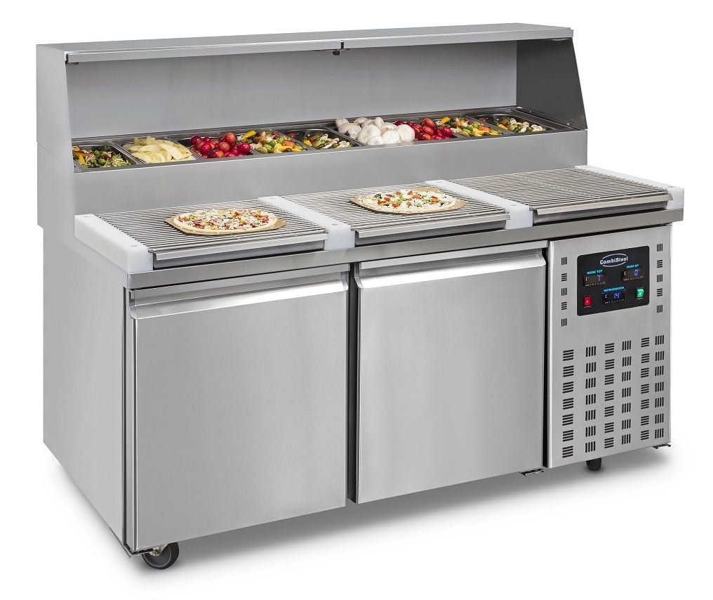 Elevate Your Culinary Experience with the Combisteel 2-Door Pizza Prep Counter Saladette Fridge - Model 7489.5300