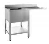 Transform Your Kitchen with the Combisteel 700 Left-Hand Bowl Dishwasher Sink - 1200mm Flat Pack Solution