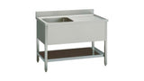 Elevate Your Kitchen with the Combisteel 700mm Stainless Steel Single Left Bowl Sink - Sleek Flat Pack Design, 1200mm Width