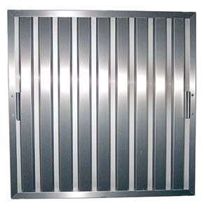 Enhanced Combisteel Stainless Steel Labyrinth Canopy Hood Grease Baffle Filter - 344mm x 356mm x 25mm - Model 7227.1000