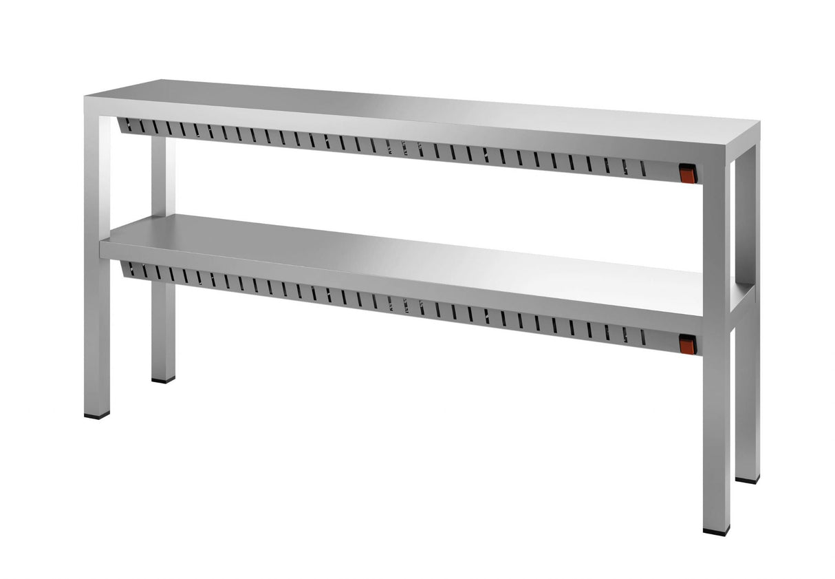 Premium 1600mm Double Halogen Heated Overshelf with 6 x 350W Power by Combisteel