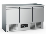 Transform your kitchen with the Combisteel Ecofrost 3-Door Refrigerated Prep Counter - 368 Liters of Ultimate Efficiency! Model 7950.5080