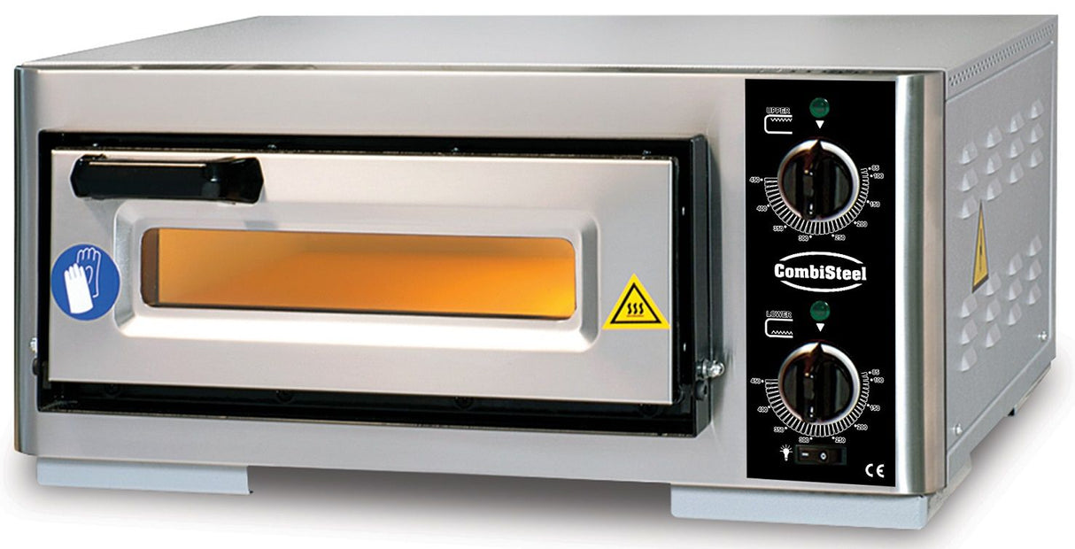 Compact Combisteel Electric Pizza Oven - Bake Perfect 15-Inch Pizzas with Ease!