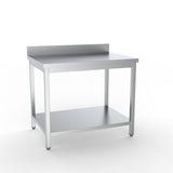 Premium 700mm 430 Stainless Steel Worktable with Shelf & Upstand – Combisteel 700 Line