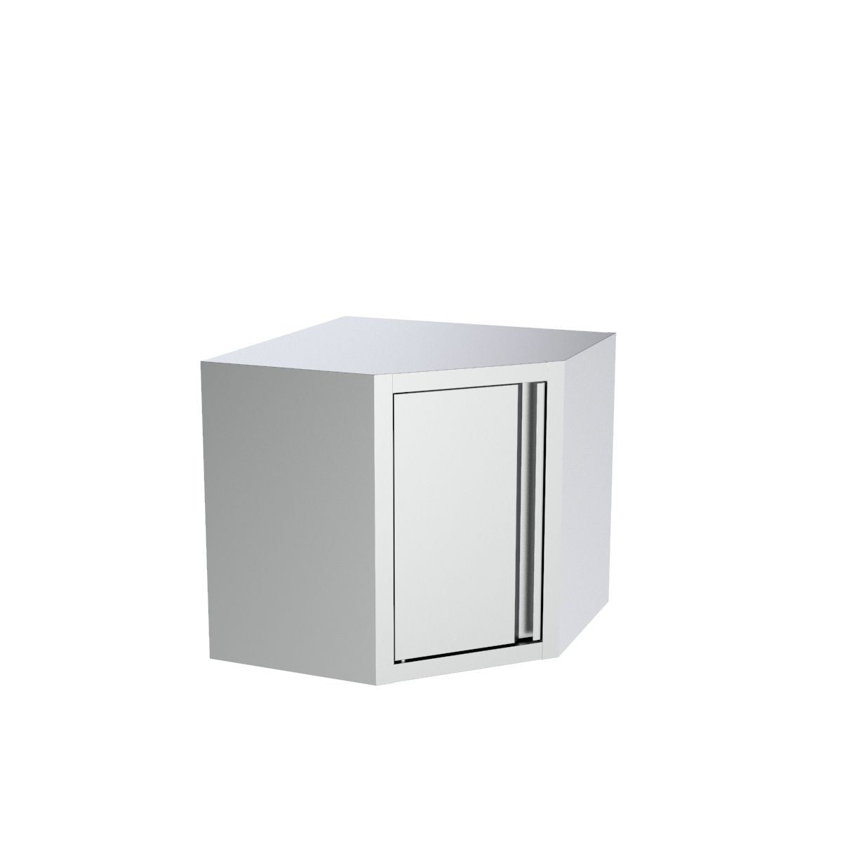 Stylish 700mm Wide Corner Wall Cupboard in Premium 430 Stainless Steel by Combisteel