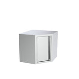 Stylish 700mm Wide Corner Wall Cupboard in Premium 430 Stainless Steel by Combisteel