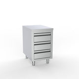 Premium Combisteel 430 Stainless Steel Worktable with 3 Convenient Drawers - 500mm Wide