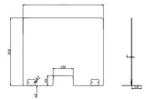 Premium Plexiglass Barrier with Cut-Out - 800 x 850mm - Model 7013.1910