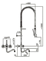 Elevate Your Kitchen Experience with the Combisteel Wall-Mounted Pre-Rinse Spray and Faucet Tap - Model 7212.0040