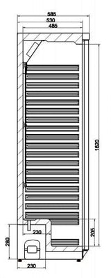 Premium 350L Upright White Fridge by Combisteel - Model 7450.0556