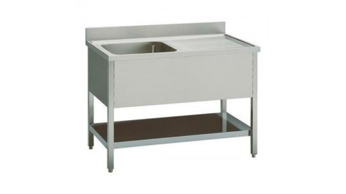 Premium 1200mm Wide Combisteel Single Left Bowl Stainless Steel Sink - Model 7452.0400