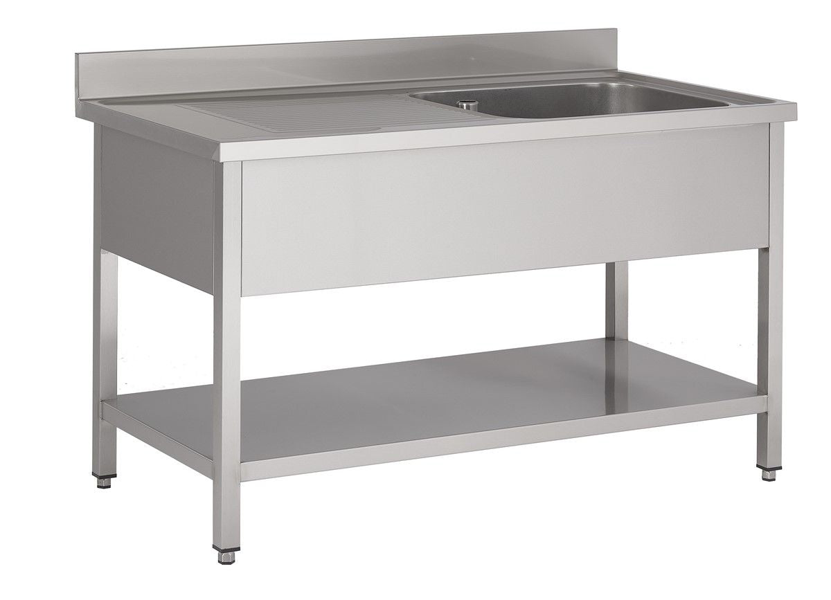 Premium 1600mm Wide Double Right-Hand Bowl Stainless Steel Sink - Combisteel Model 7333.0855