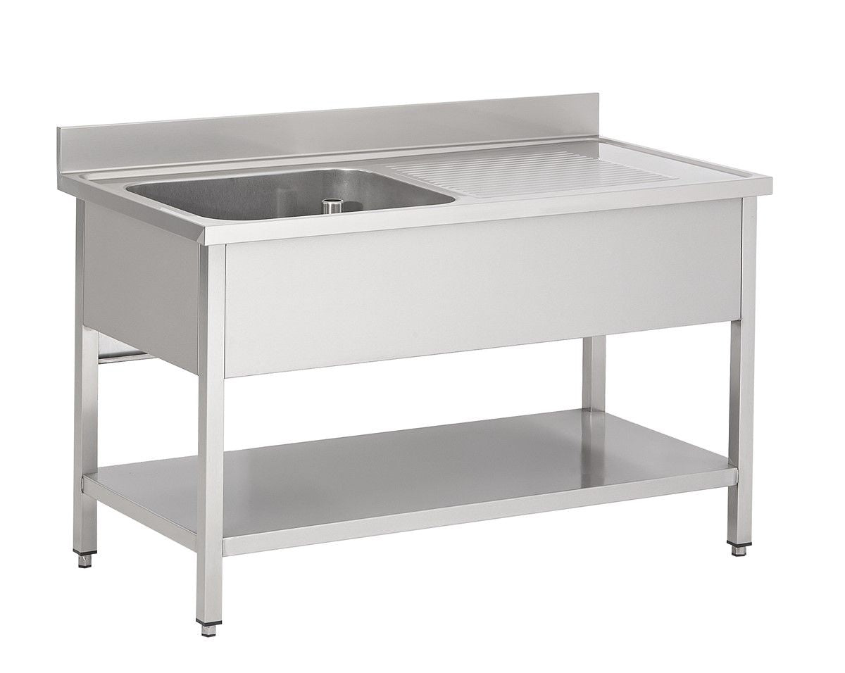 Upgrade Your Kitchen with the Combisteel 1400mm Wide Stainless Steel Sink Featuring a Convenient Left Hand Bowl - Model 7333.0840