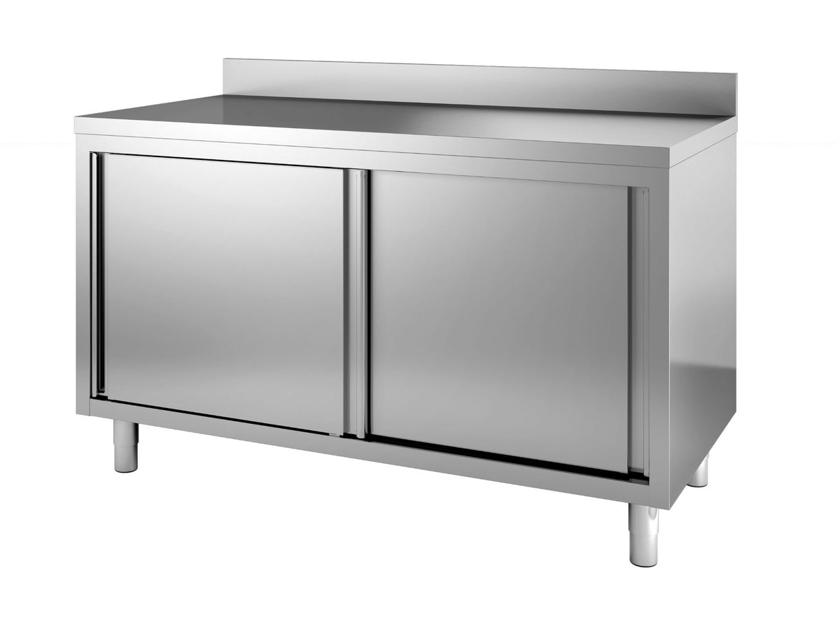 Premium 1200mm Wide Combisteel Worktable with Sliding Doors and Upstand - Model 7452.3055