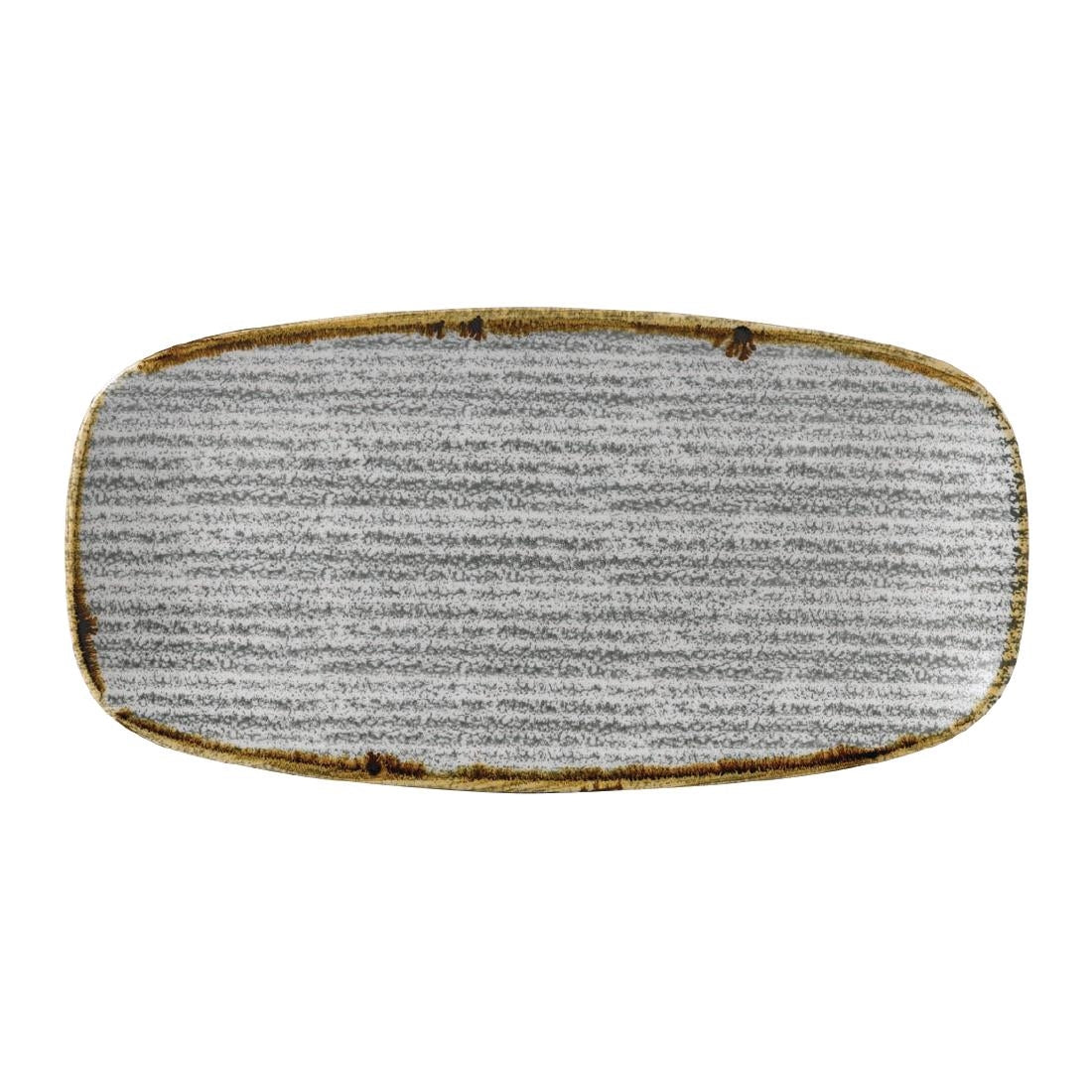 Churchill Studio Prints Homespun Rectangular Plates Stone Grey 153mm (12 Pack)