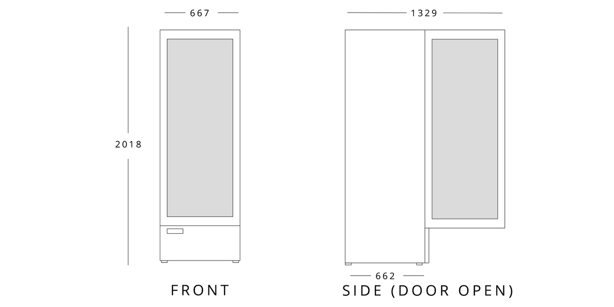 Glass Door Freezer Display