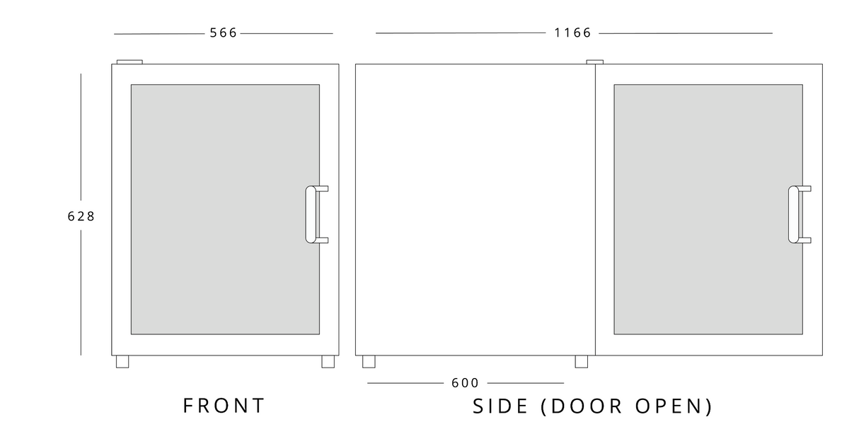 Glass Door Counter Top Freezer