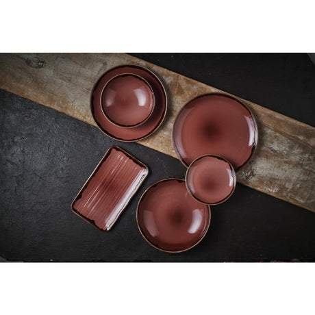 Dudson Harvest Plum Organic Rectangular Plates 270x160mm (12 Pack)