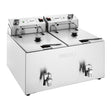 Buffalo Countertop Electric Fryer with Timer 2x8Ltr