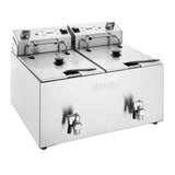 Buffalo Countertop Electric Fryer with Timer 2x8Ltr