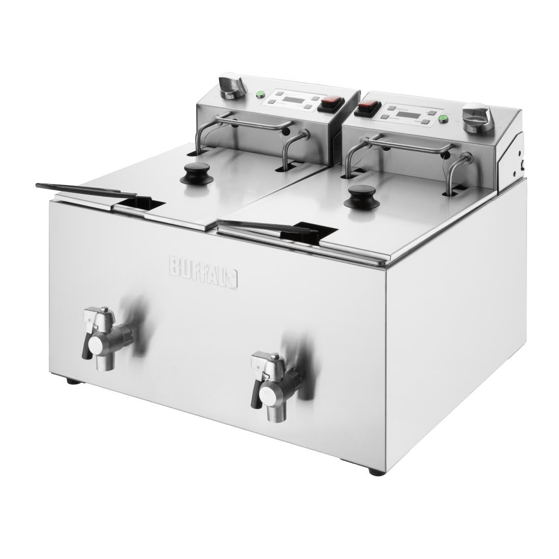 Buffalo Countertop Electric Fryer with Timer 2x8Ltr