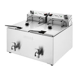 Buffalo Countertop Electric Fryer with Timer 2x8Ltr