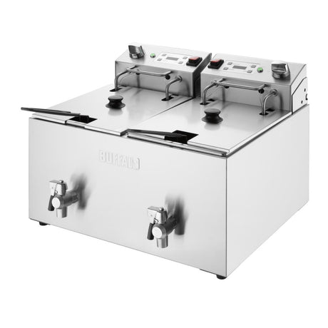 Buffalo Countertop Electric Fryer with Timer 2x8Ltr