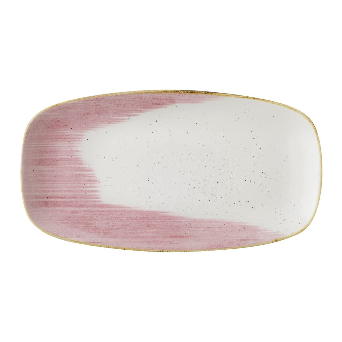 Churchill Stonecast Accents Chefs Oblong Plates Petal Pink 355x189mm (6 Pack)