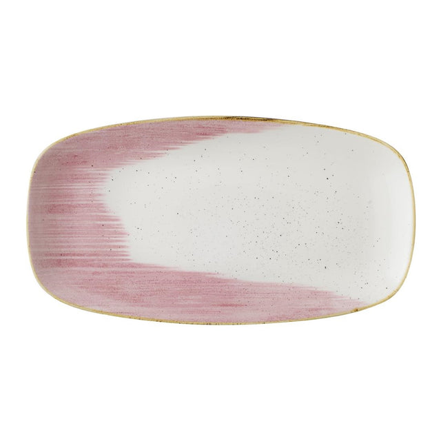 Churchill Stonecast Accents Chefs Oblong Plates Petal Pink 355x189mm (6 Pack)