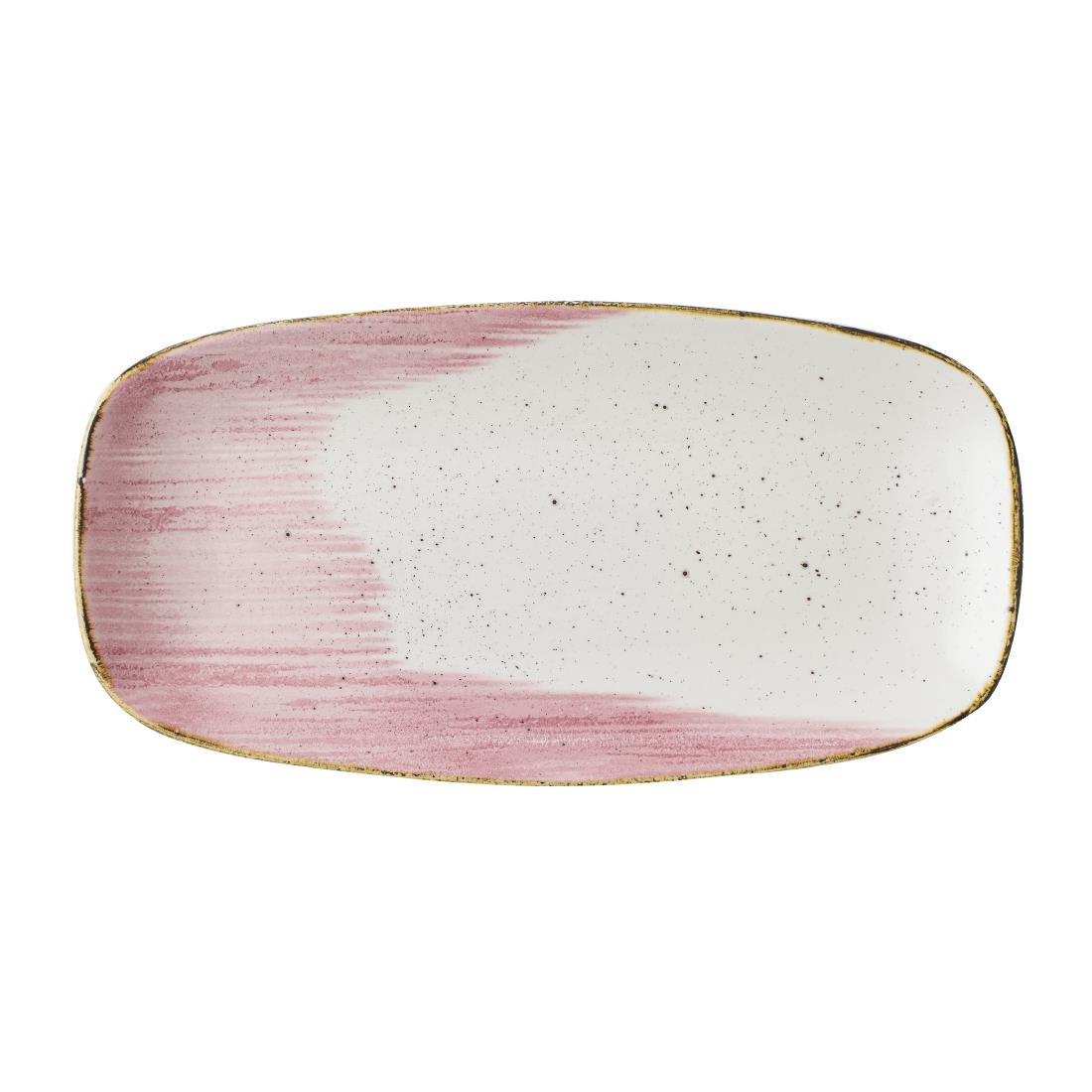 Churchill Stonecast Accents Chefs Oblong Plates Petal Pink 298x153mm (12 Pack)