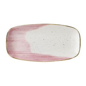 Churchill Stonecast Accents Chefs Oblong Plates Petal Pink 298x153mm (12 Pack)