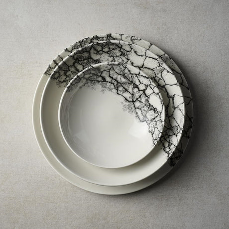Churchill Kintsugi Accents Quartz Black Evolve Coupe Plates 288mm (12 Pack)