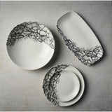 Churchill Kintsugi Accents Chefs Oblong Plates Quartz Black 355x189mm (6 Pack)
