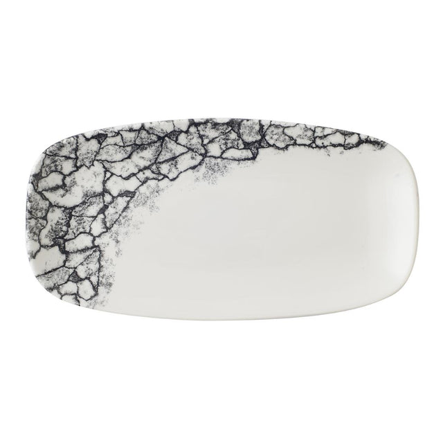 Churchill Kintsugi Accents Chefs Oblong Plates Quartz Black 298x153mm (12 Pack)