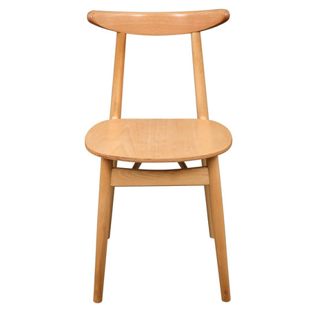 Fameg Cowhorn Side Chairs Natural Beech (2 Pack)