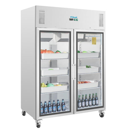 Polar G-Series Upright Double Door Gastro Display Fridge 1200Ltr