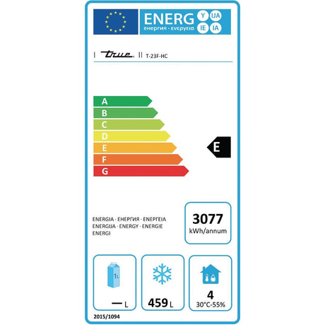 True 1 Door 651Ltr Cabinet Freezer T-23F-HC