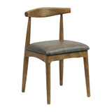 Austin Dining Chairs Weather Oak with Helbeck Saddle Ash Seats (2 Pack)