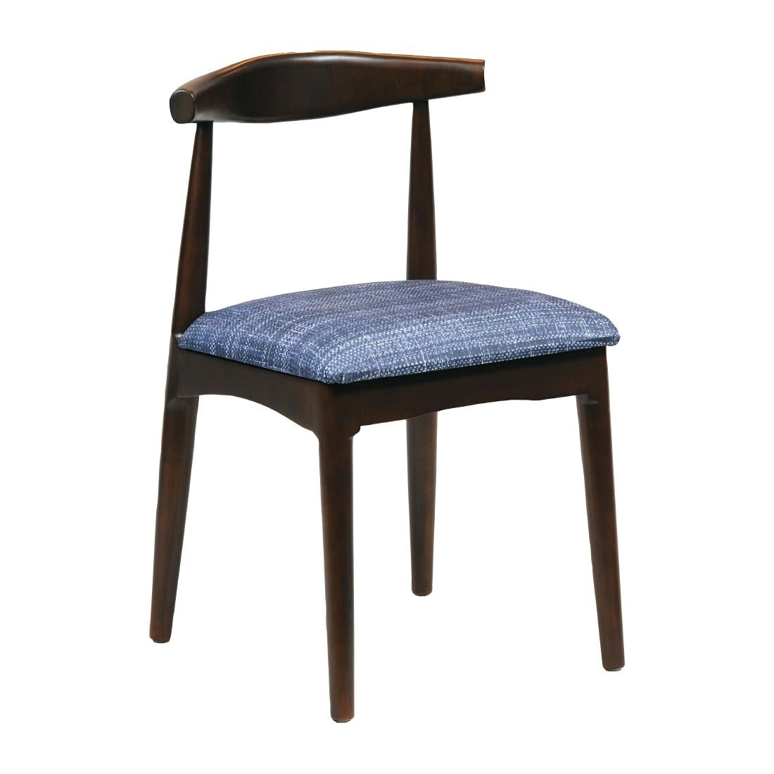 Austin Dining Chairs Dark Walnut with Helbeck Midnight Seats (2 Pack)