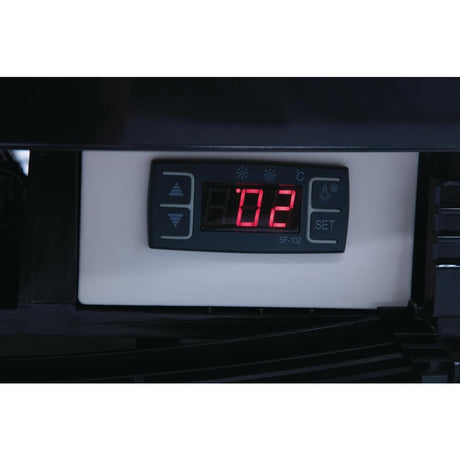 Polar C-Series Energy Efficient Curved Door Display Fridge Black 235Ltr