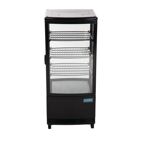 Polar C-Series Energy Efficient Curved Door Display Fridge Black 86Ltr