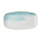 Churchill Homespun Accents Oblong Plates Aquamarine 296x153mm (12 Pack)