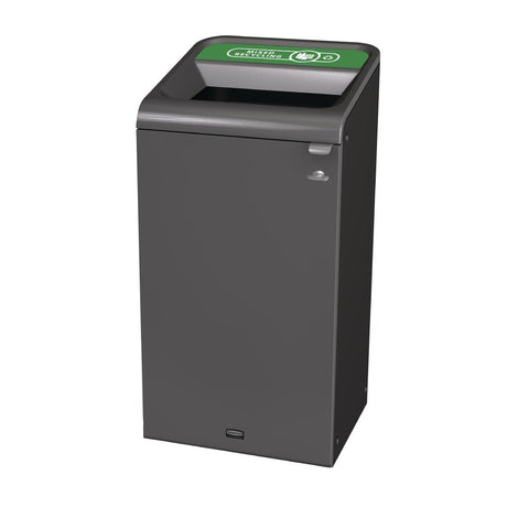 Rubbermaid Configure Recycling Bin with Mixed Recycling Label Green 87Ltr