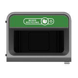 Rubbermaid Configure Recycling Bin with Mixed Recycling Label Green 125Ltr