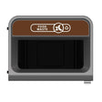 Rubbermaid Configure Recycling Bin with Food Waste Label Brown 125Ltr