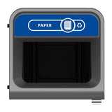 Rubbermaid Configure Recycling Bin with Paper Recycling Label Blue 87Ltr